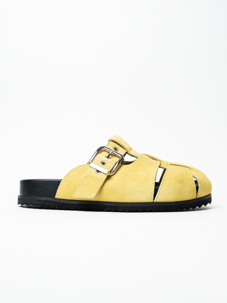 Сабо женские, арт L503-2-Y, натуральная замша, цвет желт.