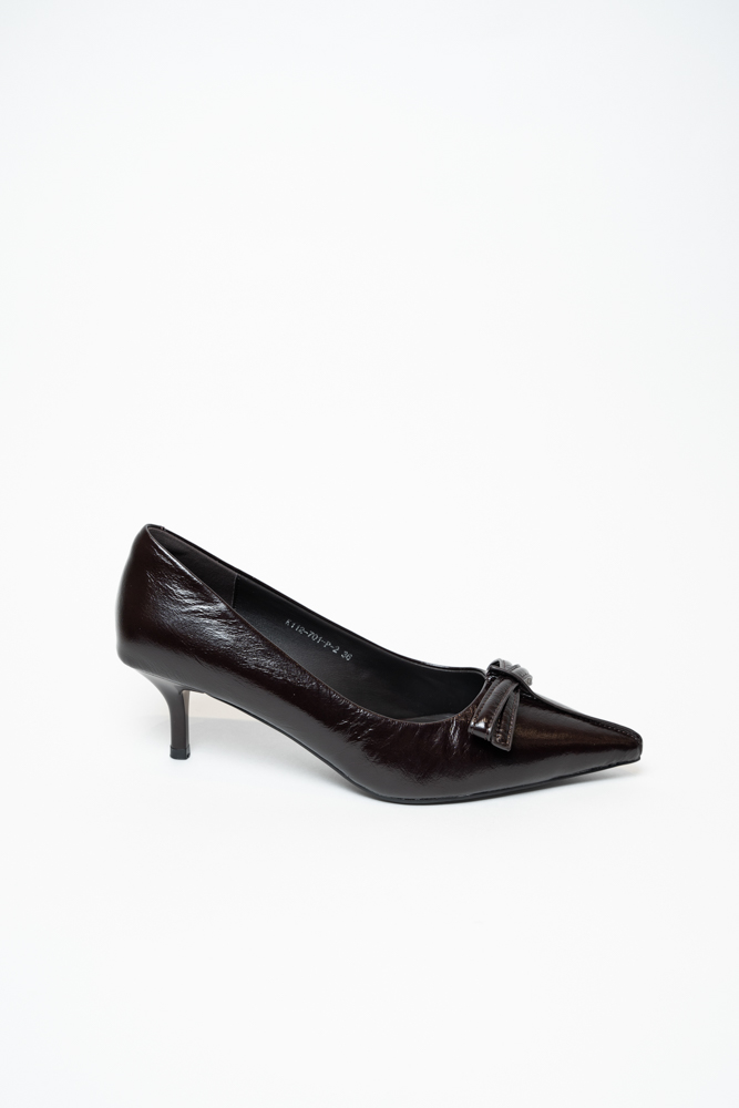 Туфли женские, арт K112-701-P-2, натуральная кожа, цвет бордо.