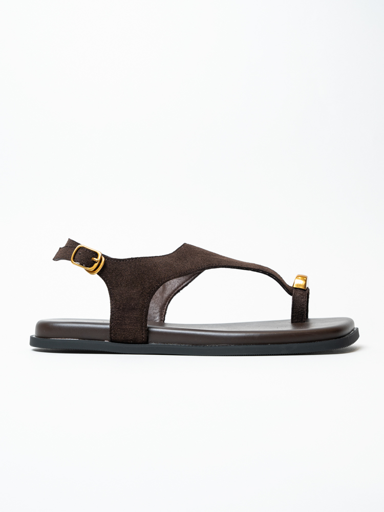 Босоножки женские, арт L483-5-2, натуральная замша, цвет кор.