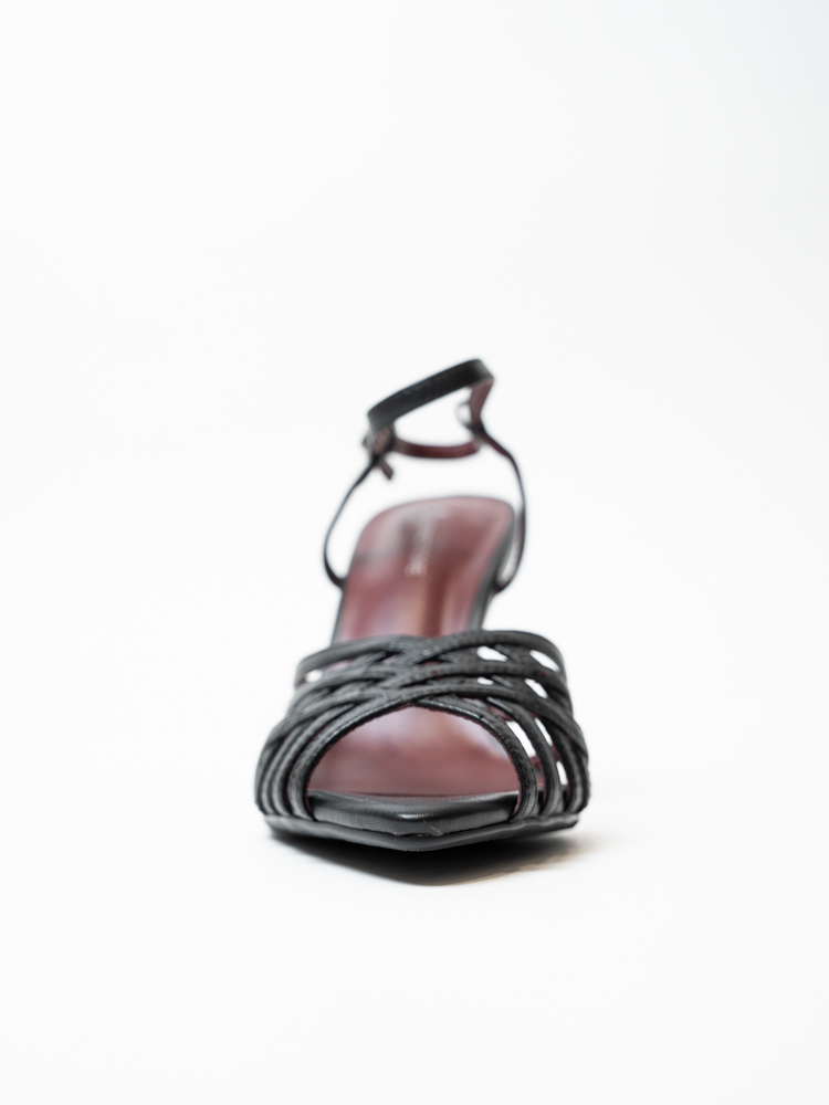 Босоножки женские, арт L204-A576-ZP262TH, натуральная кожа, цвет черн.