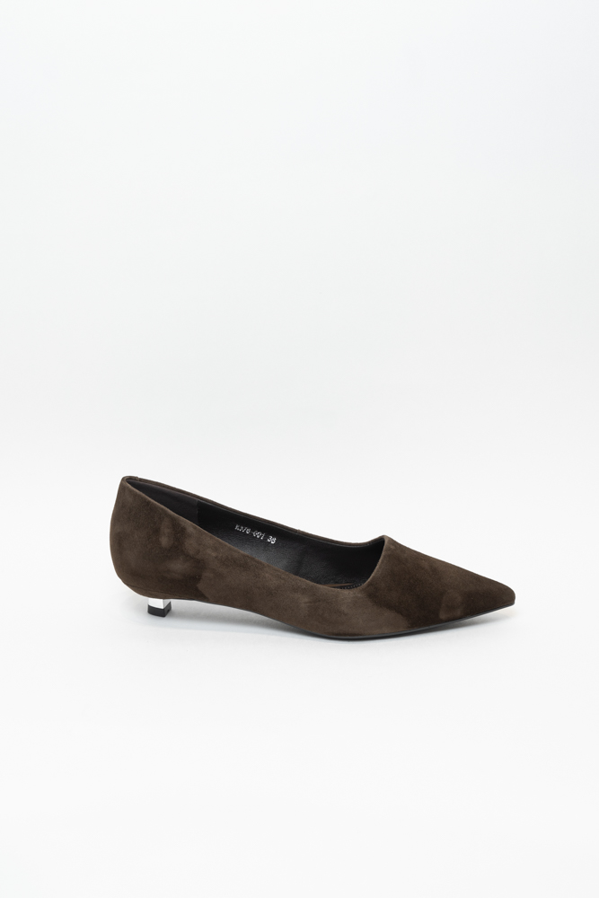 Туфли женские, арт K378-601, натуральная замша, цвет кор.