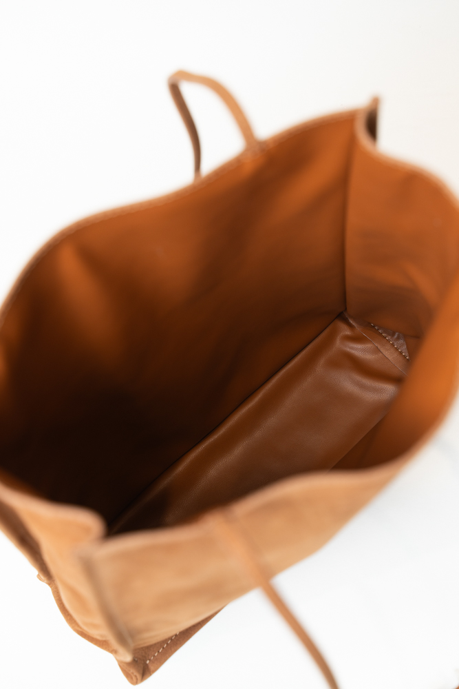 Сумка женская, арт 3906, натуральный нубук, цвет рыж.