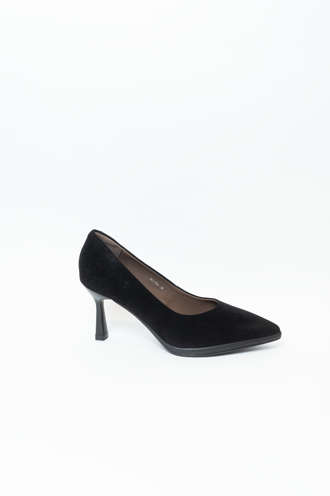 Туфли женские, арт 367-588, натуральная замша, цвет черн.