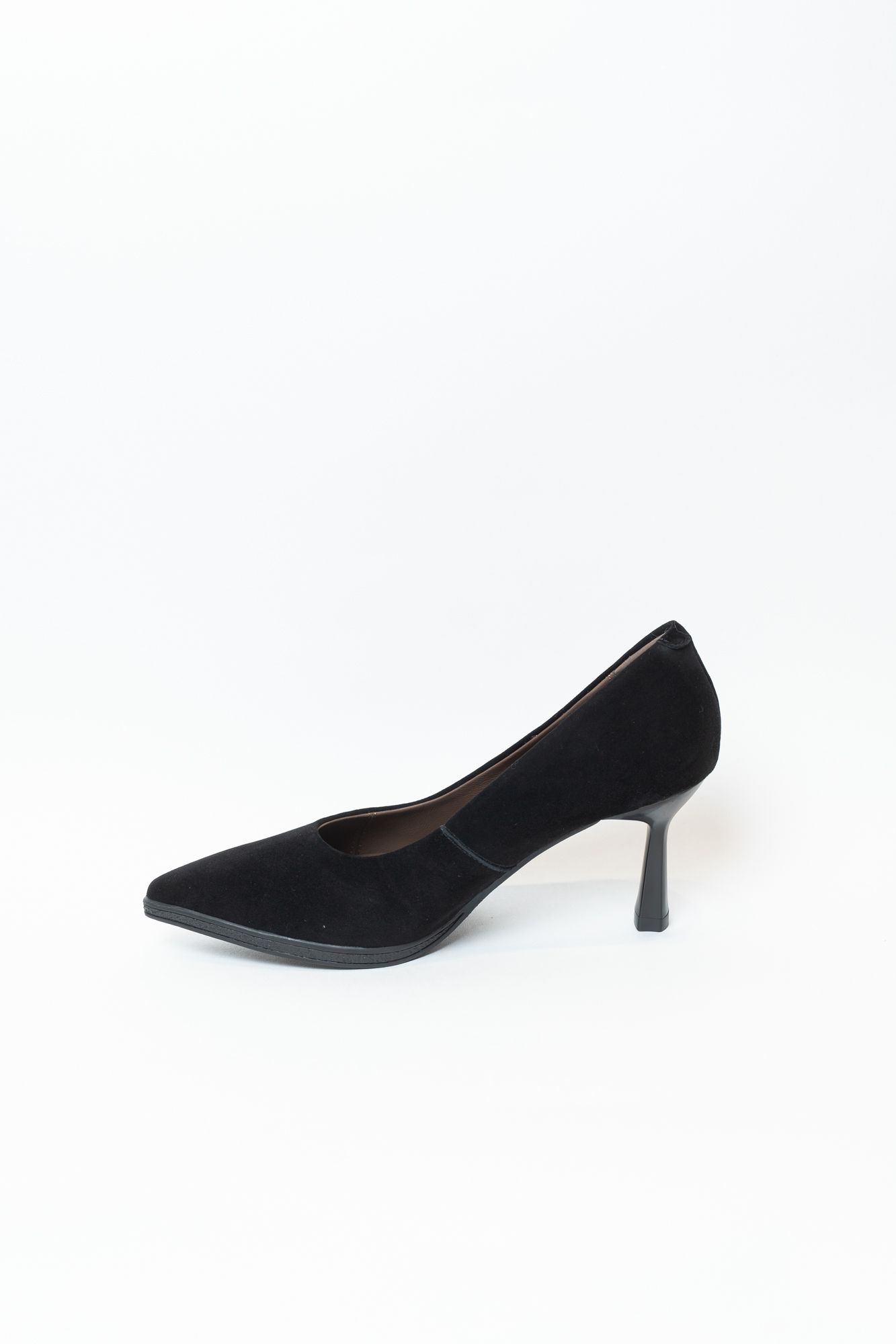 Туфли женские, арт 367-588, натуральная замша, цвет черн.