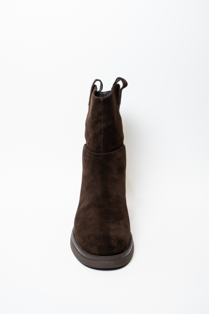 Ботинки женские, арт K395-600-BM, натуральная замша, цвет кор.