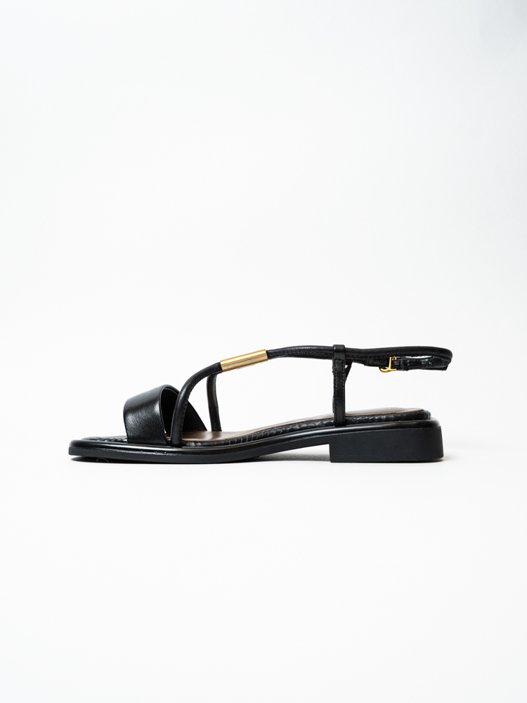 Босоножки женские, арт 1F7619-0893-M896H, натуральная кожа, цвет черн.