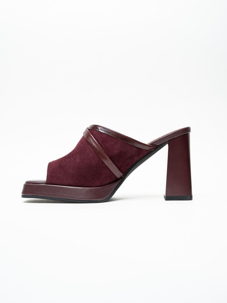 Сабо женские, арт 4F5036-1255-C389H, натуральная замша, цвет бордо.