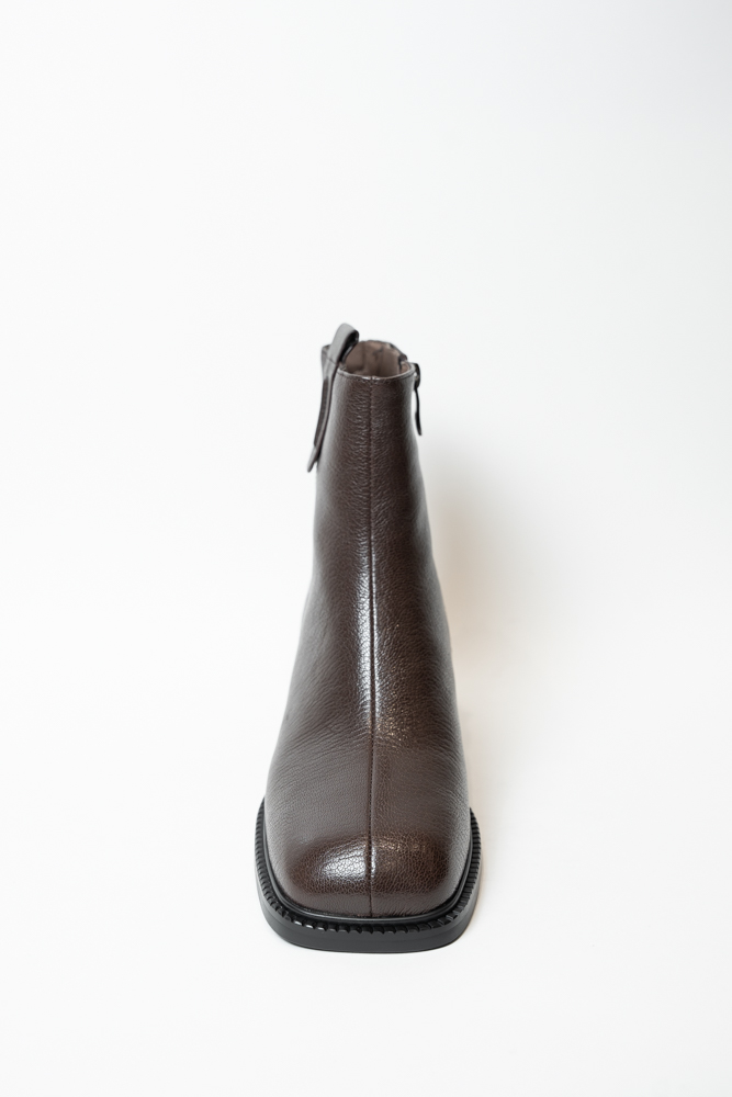 Ботинки женские, арт 202740-M2AM-H3131, натуральная кожа, цвет кор.