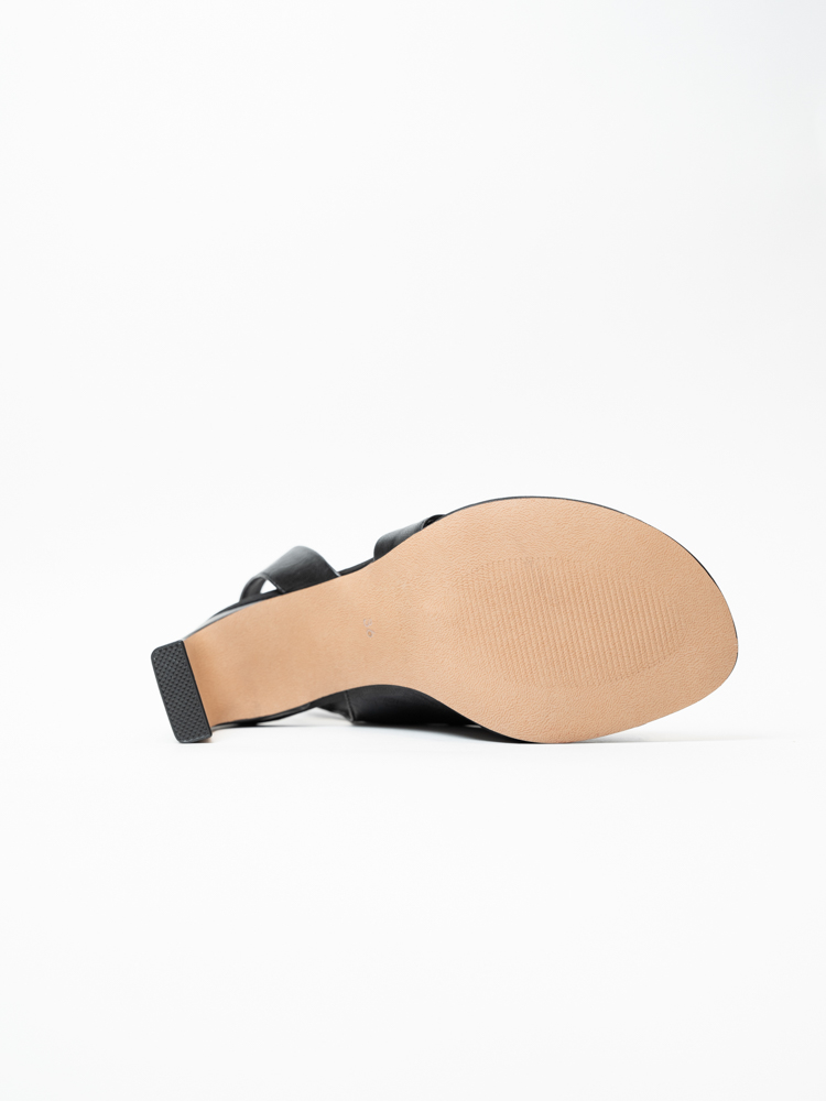 Босоножки женские, арт L858-M241-P1901, натуральная кожа, цвет черн.