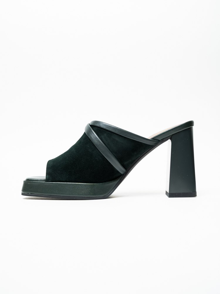 Сабо женские, арт 4F5036-1255-C961H, натуральная замша, цвет зел.