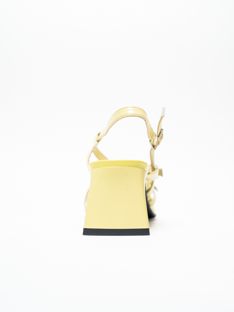 Босоножки женские, арт 1F7635-0717-A2728H, натуральная лакированная кожа, цвет зел.