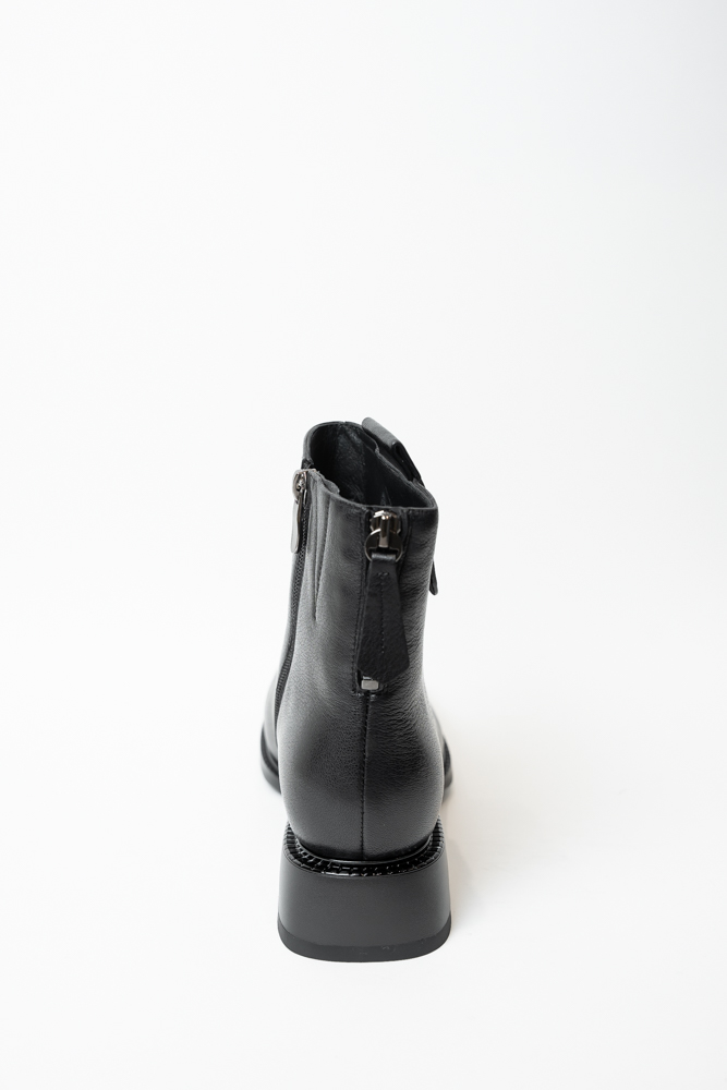 Ботинки женские, арт 202740-M2AM-H2025, натуральная кожа, цвет черн.