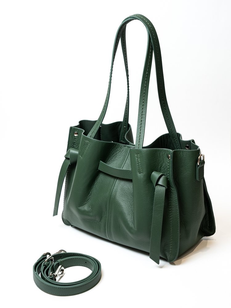 Сумка женская, арт 1146, натуральная кожа, цвет зел.
