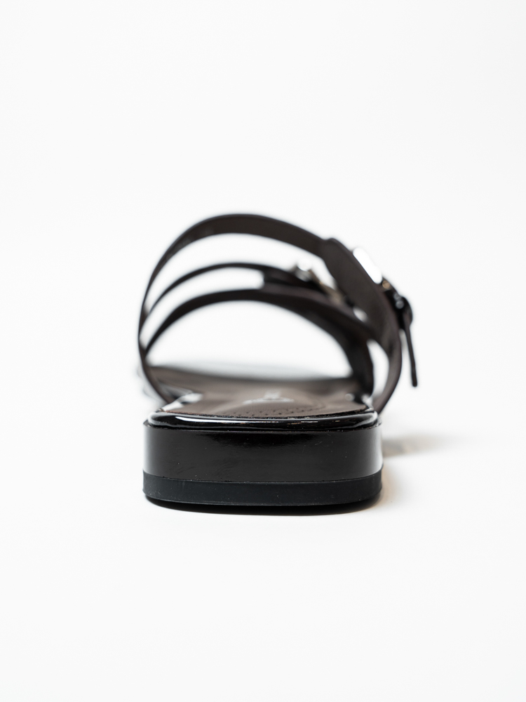 Сабо женские, арт Y7356N121-Y578AL, натуральная лакированная кожа, цвет черн.