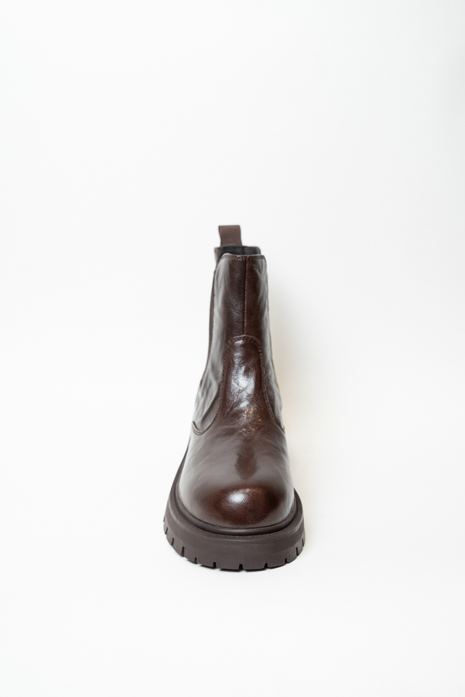 Ботинки женские, арт K88-810-R, натуральная кожа, цвет кор.