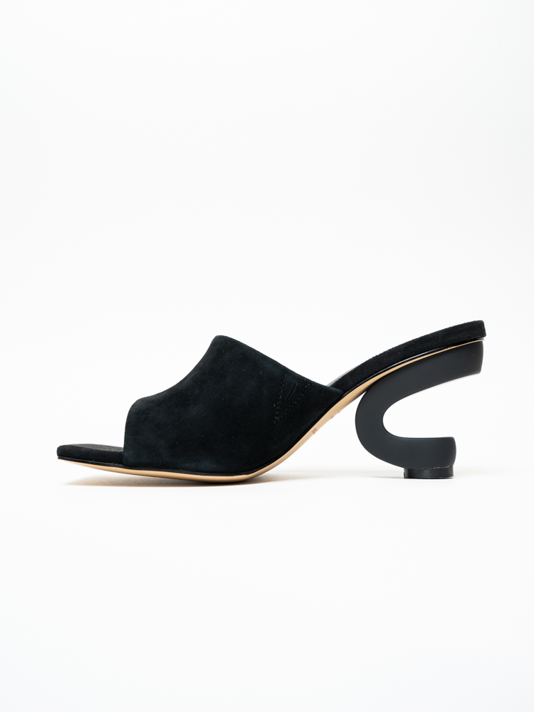 Сабо женские, арт 312-651, натуральная замша, цвет черн.