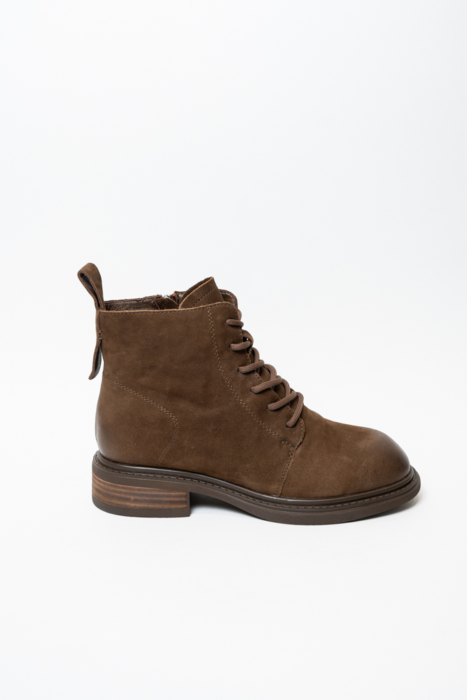 Ботинки женские, арт BR96M953-7Z-3, натуральная замша, цвет кор.