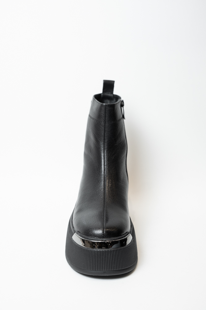 Ботинки женские, арт 6237M-J260-MLW1, натуральная кожа, цвет черн.