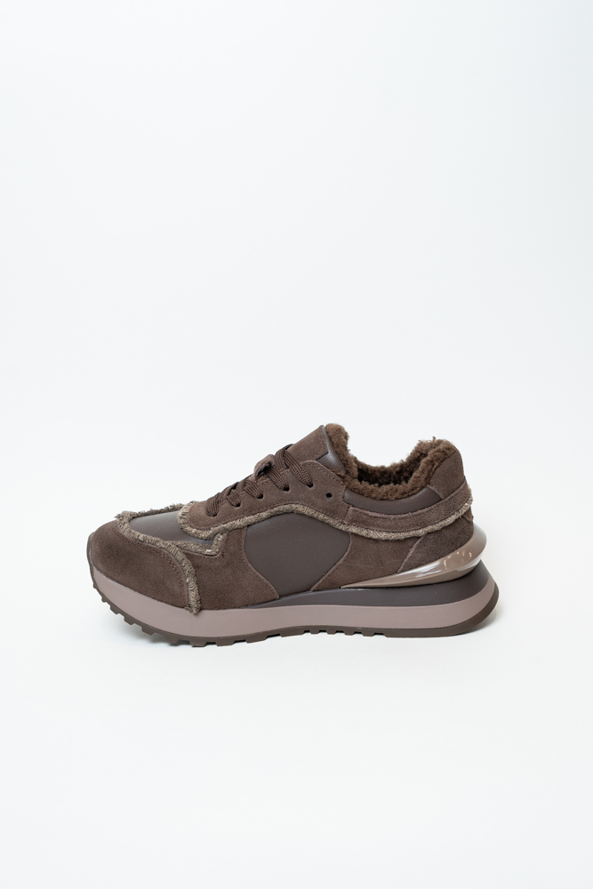 Кроссовки женские, арт K-ZZM-18350-19D-L402, натуральная замша/кожа, цвет кор.