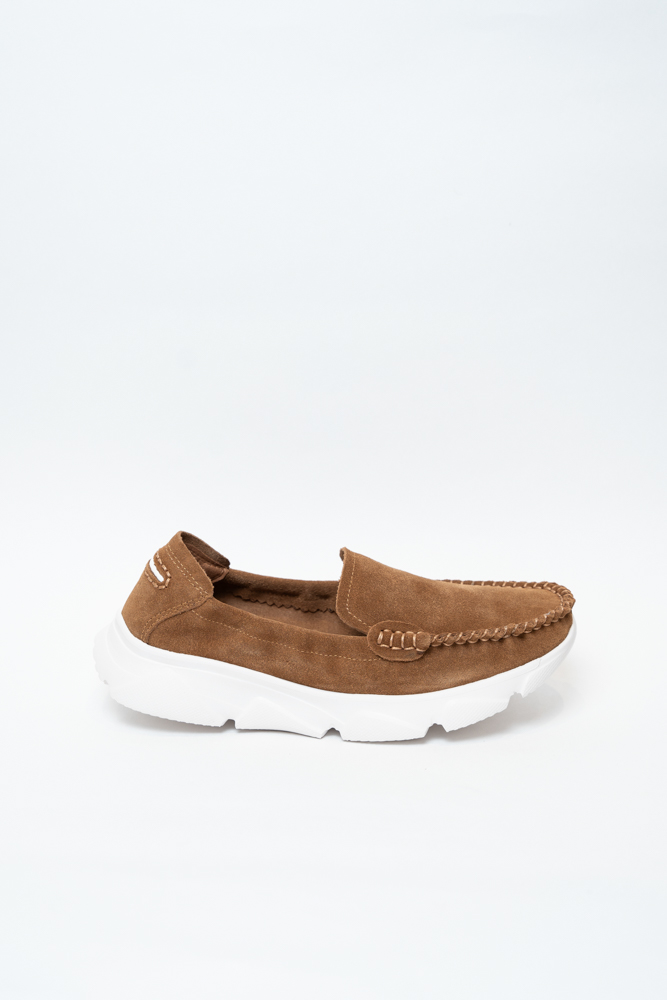 Туфли женские, арт HS001-25-P88, натуральная замша, цвет кор.