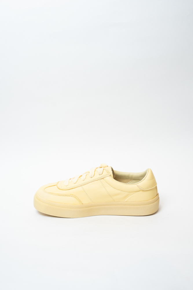Кроссовки женские, арт 54-K19-17, натуральная кожа, цвет желт.