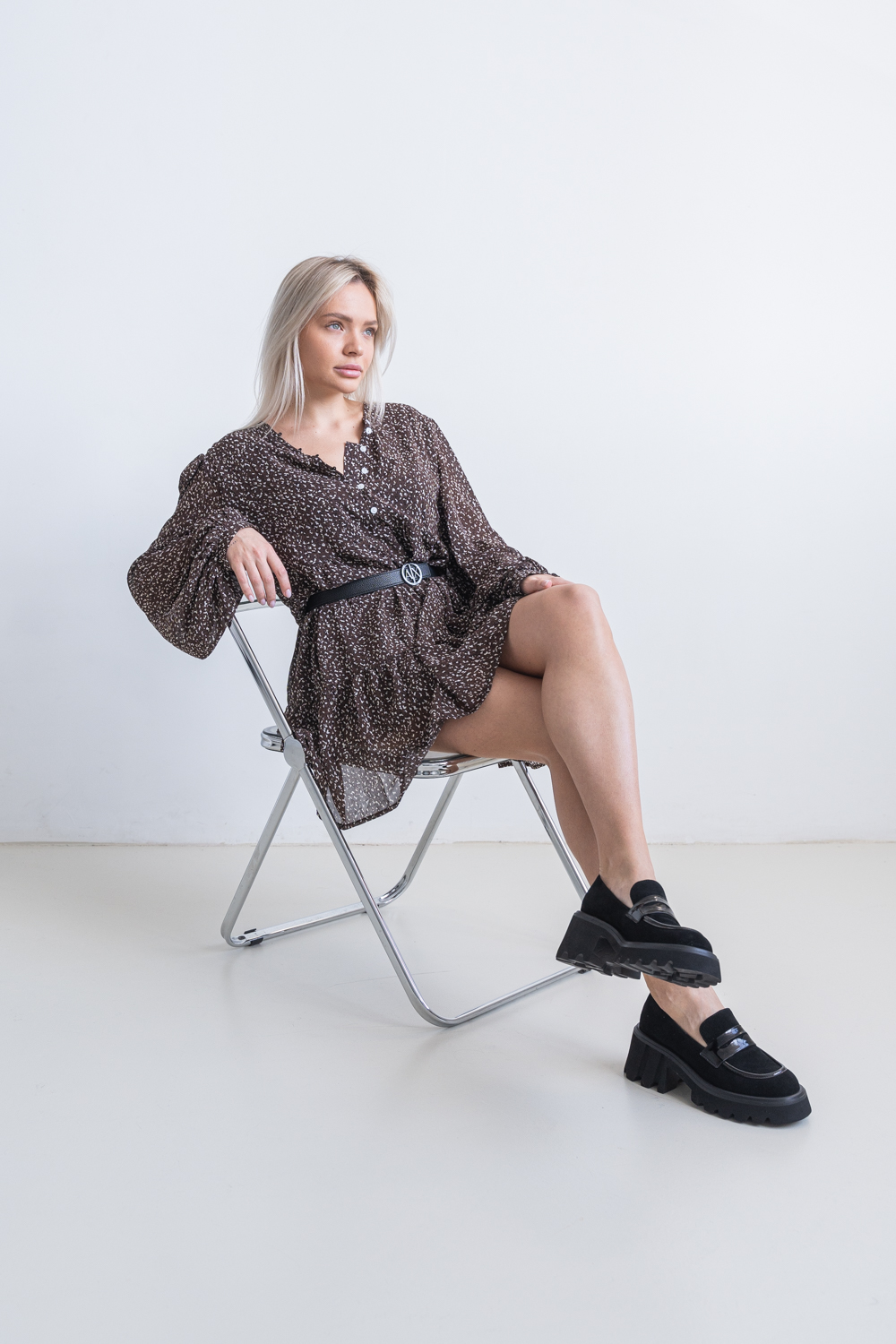 Туфли женские, арт DD847-01A-015, натуральная кожа, цвет черн.