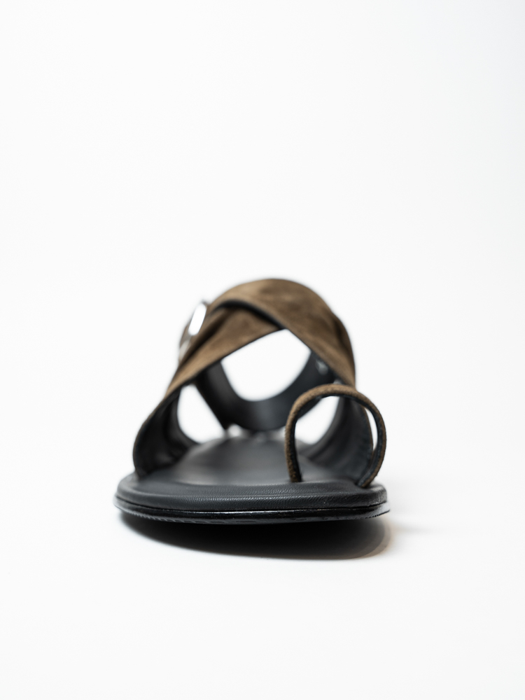 Босоножки женские, арт L942G-M476-66, микрофибра, цвет зел.