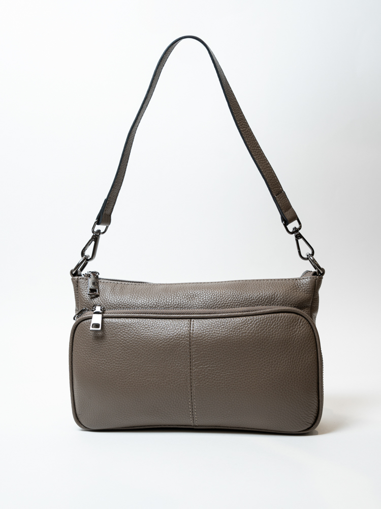 Сумка женская, арт 8200, натуральная кожа, цвет сер .