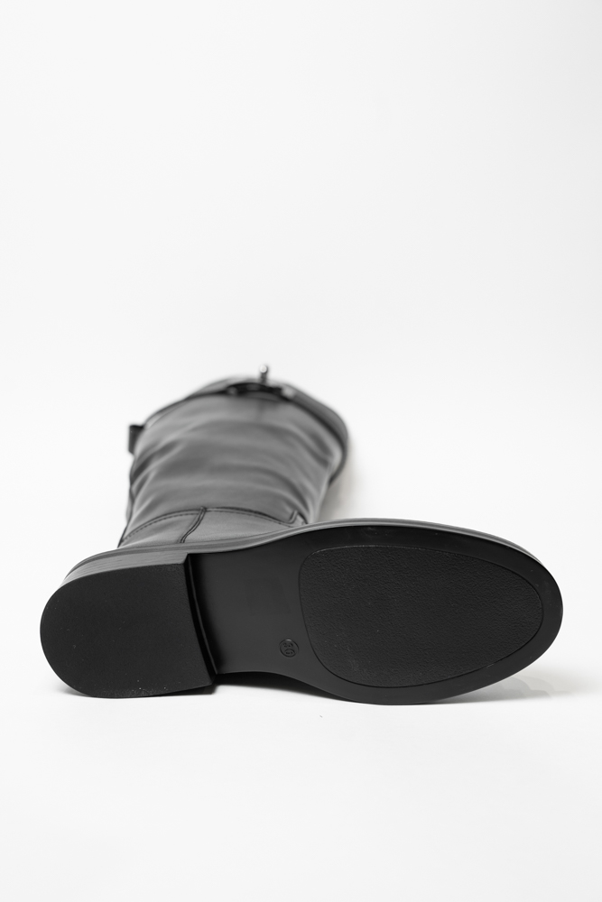 Сапоги женские, арт TPF5173-L3728J, натуральная кожа, цвет черн.