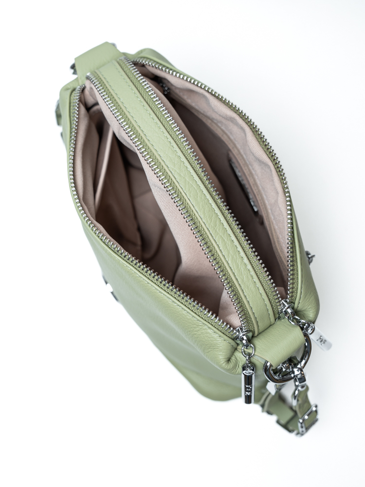 Сумка женская, арт 0829, натуральная кожа, цвет зел.