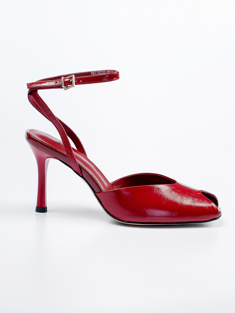 Босоножки женские, арт 02-Y9736B908-N537AL, натуральная кожа, цвет красн.