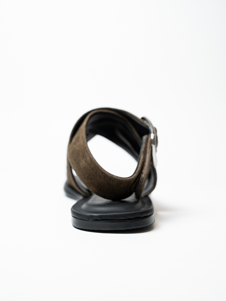 Босоножки женские, арт L942G-M476-66, микрофибра, цвет зел.