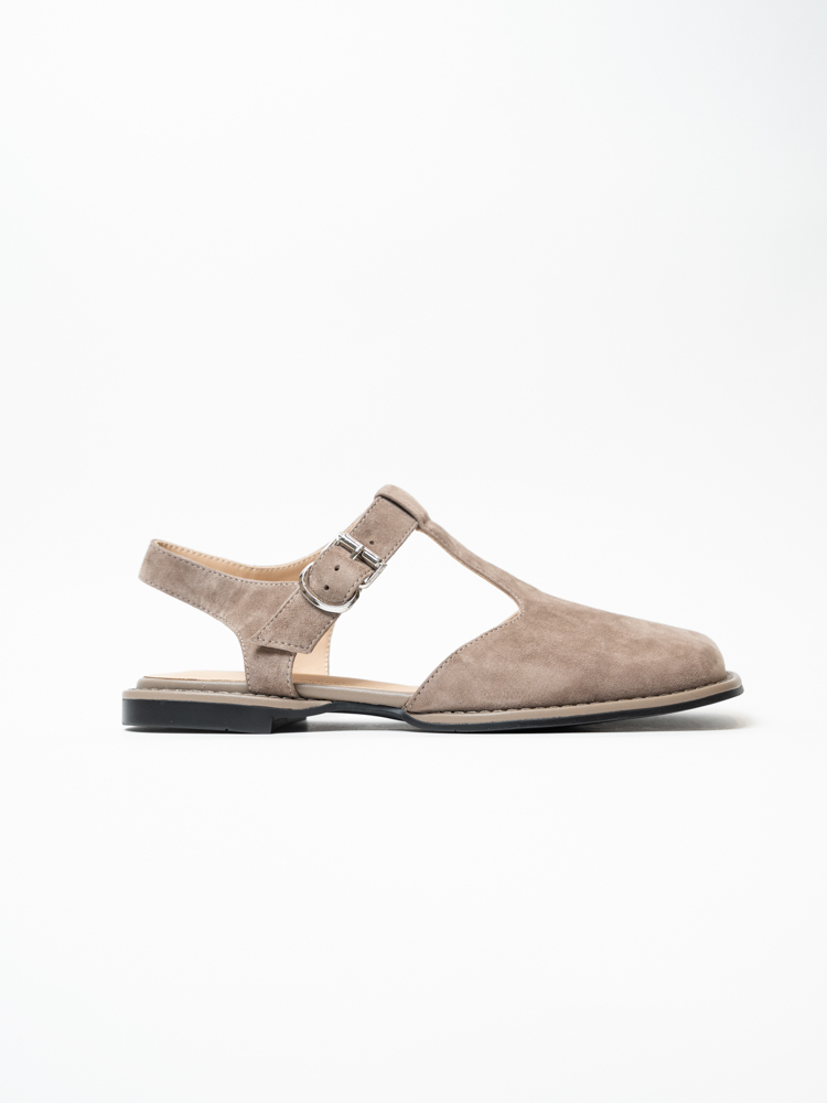 Босоножки женские, арт K-P-Y7756B589-F164AL, натуральная замша, цвет беж.