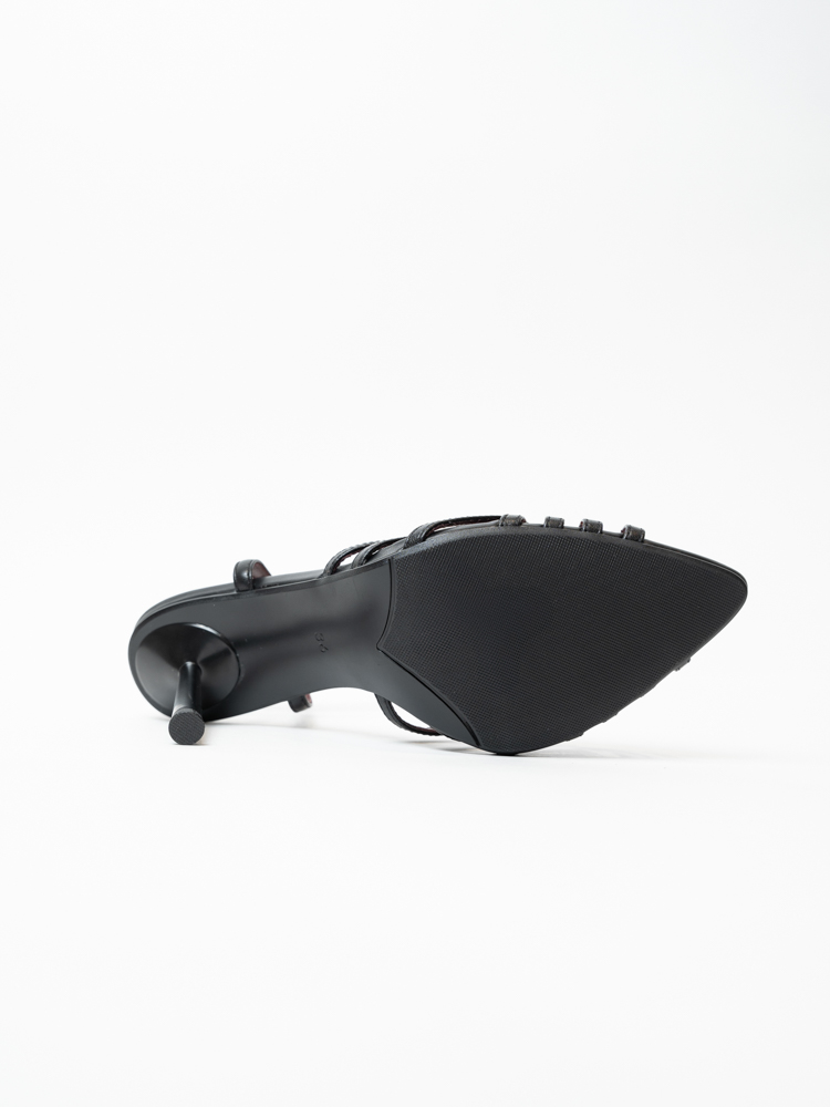 Босоножки женские, арт L204-A576-ZP262TH, натуральная кожа, цвет черн.