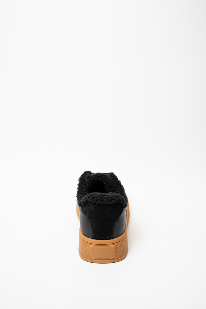 Кроссовки женские, арт 58320R-1-H, натуральная замша/кожа, цвет черн.