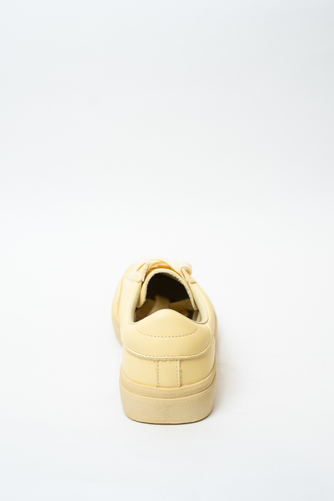 Кроссовки женские, арт 54-K19-17, натуральная кожа, цвет желт.