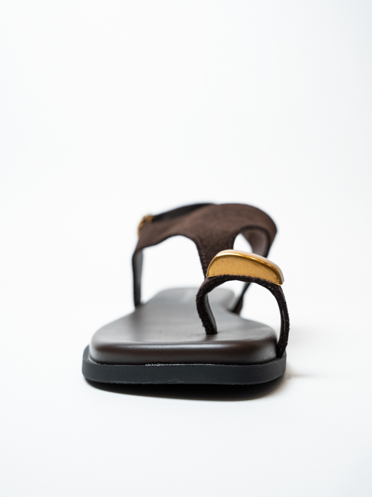 Босоножки женские, арт L483-5-2, натуральная замша, цвет кор.