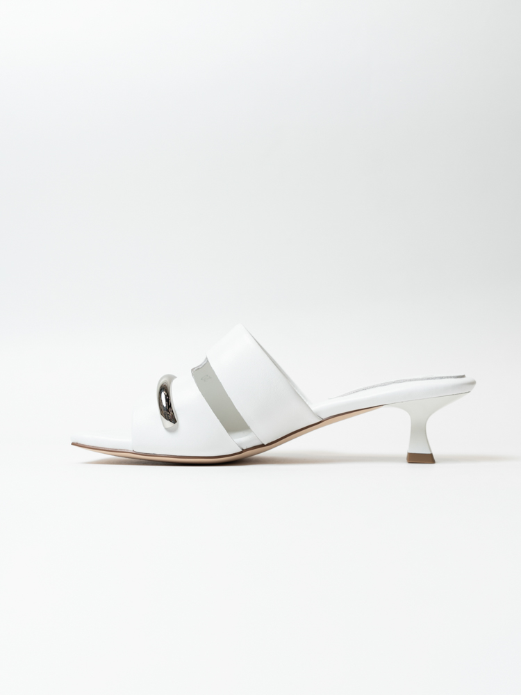 Сабо женские, арт B2222-01H-Y081Y3, натуральная кожа, цвет бел.