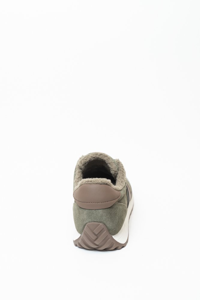 Кроссовки женские, арт K-ZZM-7731-1C-L251, натуральная замша, цвет зел.