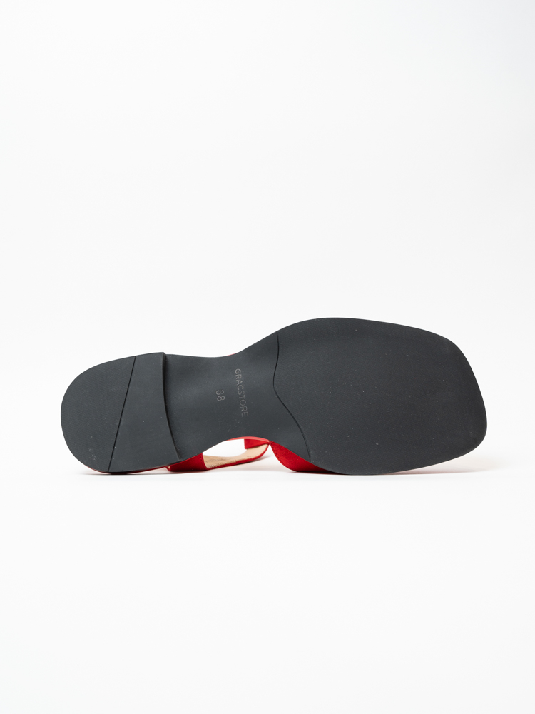 Босоножки женские, арт K-P-Y7756B589-F153AL, натуральная замша, цвет красн.