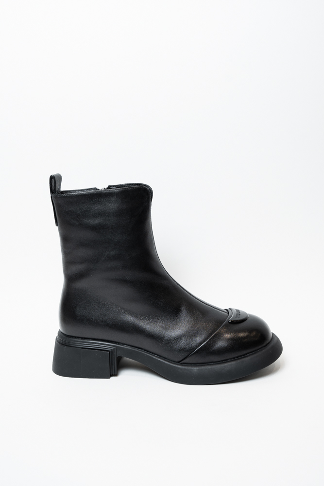 Ботинки женские, арт F1363M-CV166-AMA01, натуральная кожа, цвет черн.