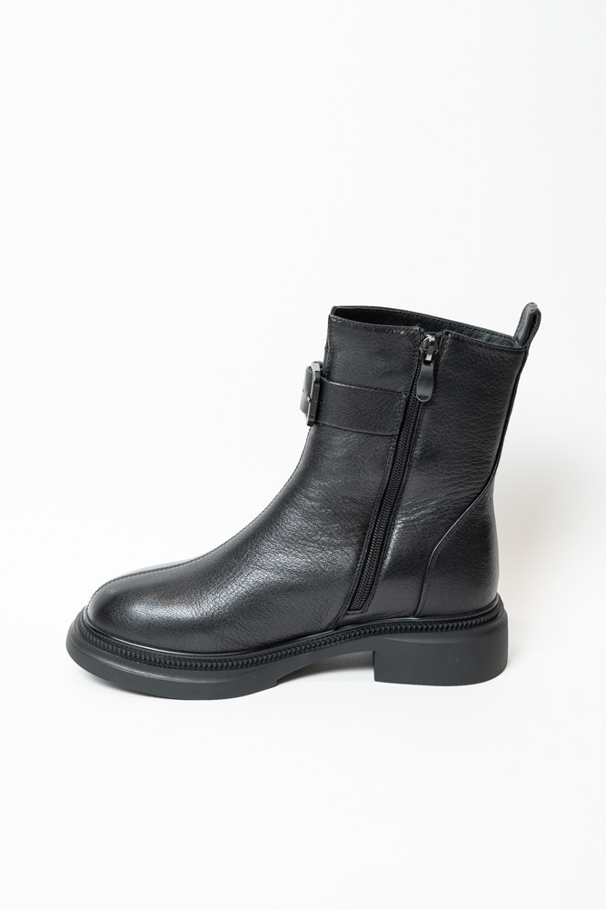 Ботинки женские, арт AE1483-1-G987W, натуральная кожа, цвет черн.