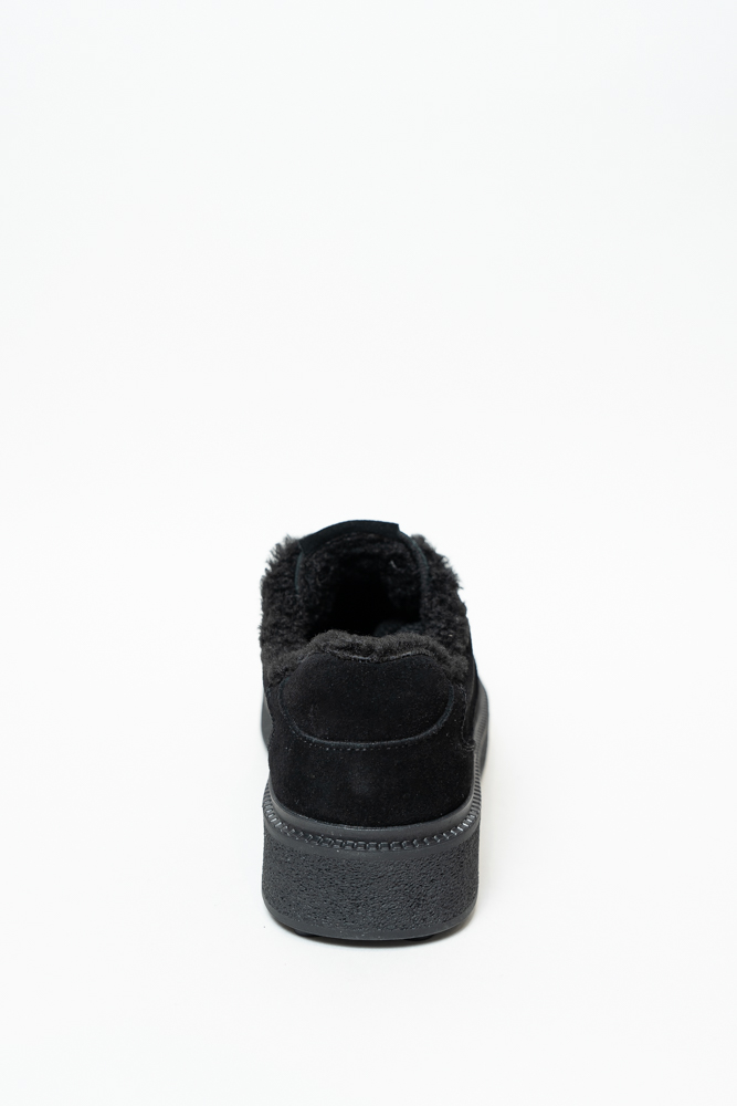 Кроссовки женские, арт K-ZZM-7270-1F-R001, натуральная замша, цвет черн.