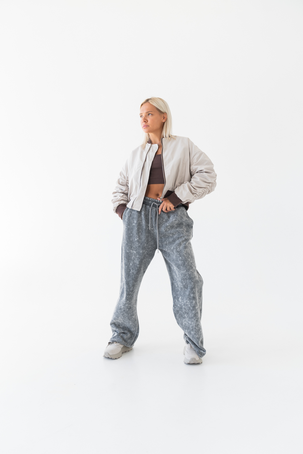 Кроссовки женские, арт K-YD-10005-3,натуральная замша, цвет сер.