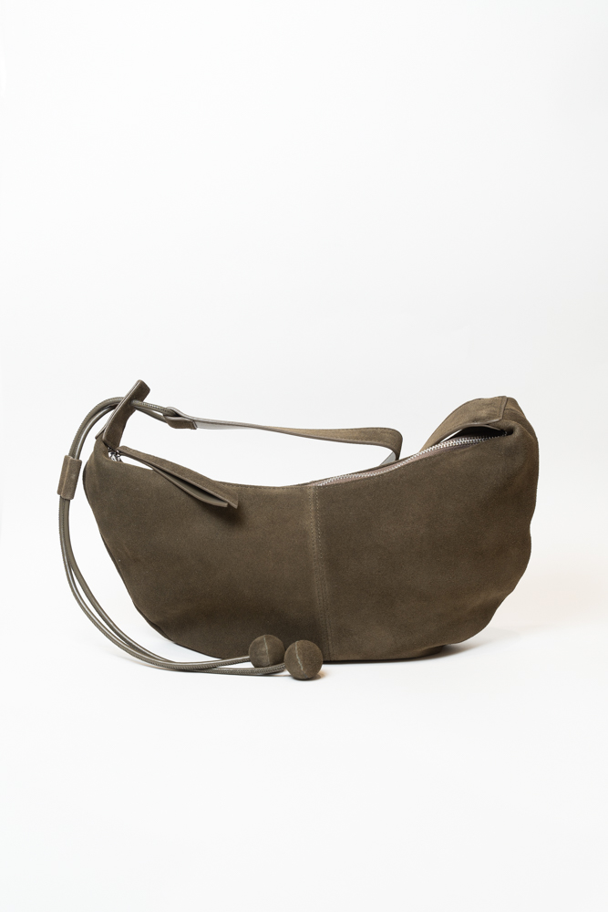 Сумка женская, арт 898787-1, натуральная замша, цвет зел.