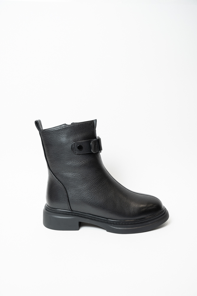 Ботинки женские, арт AE1483-1-G987W, натуральная кожа, цвет черн.