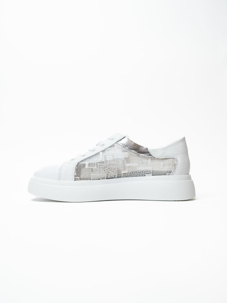 Кроссовки женские, арт QQ10EPW5001-1, натуральная кожа/текстиль, цвет бел.