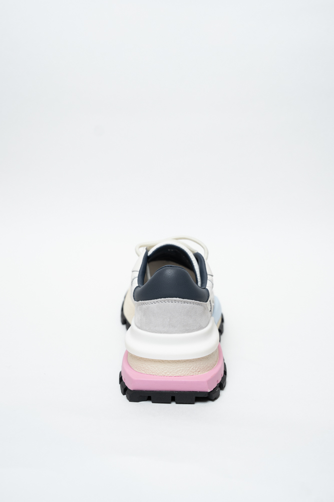 Кроссовки женские, арт YX950-1-5, натуральная кожа/текстиль, цвет бел.