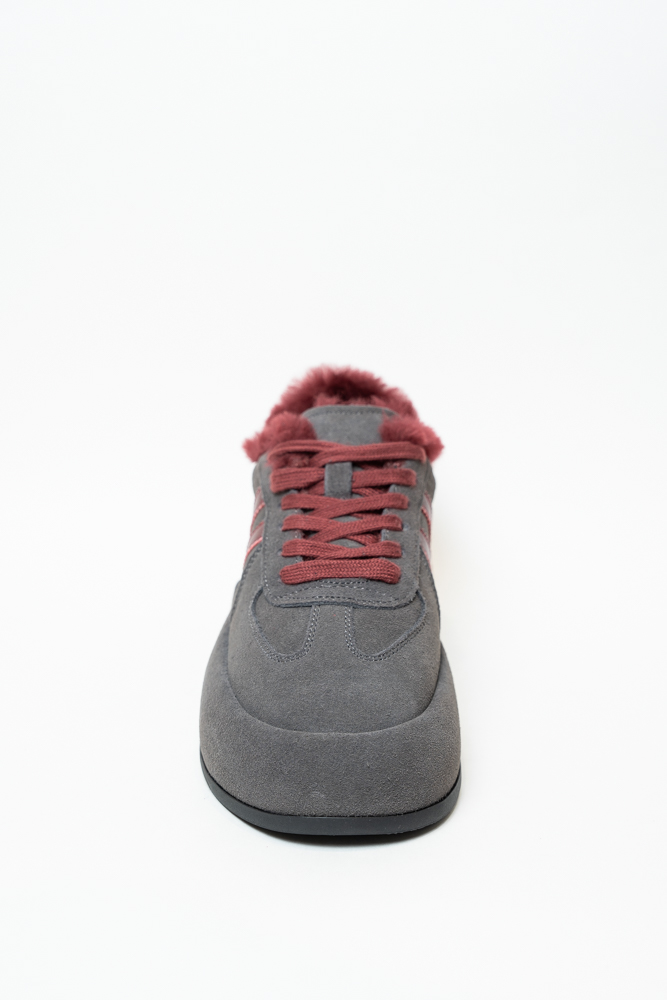 Кроссовки женские, арт M162M-G, натуральная замша, цвет сер.