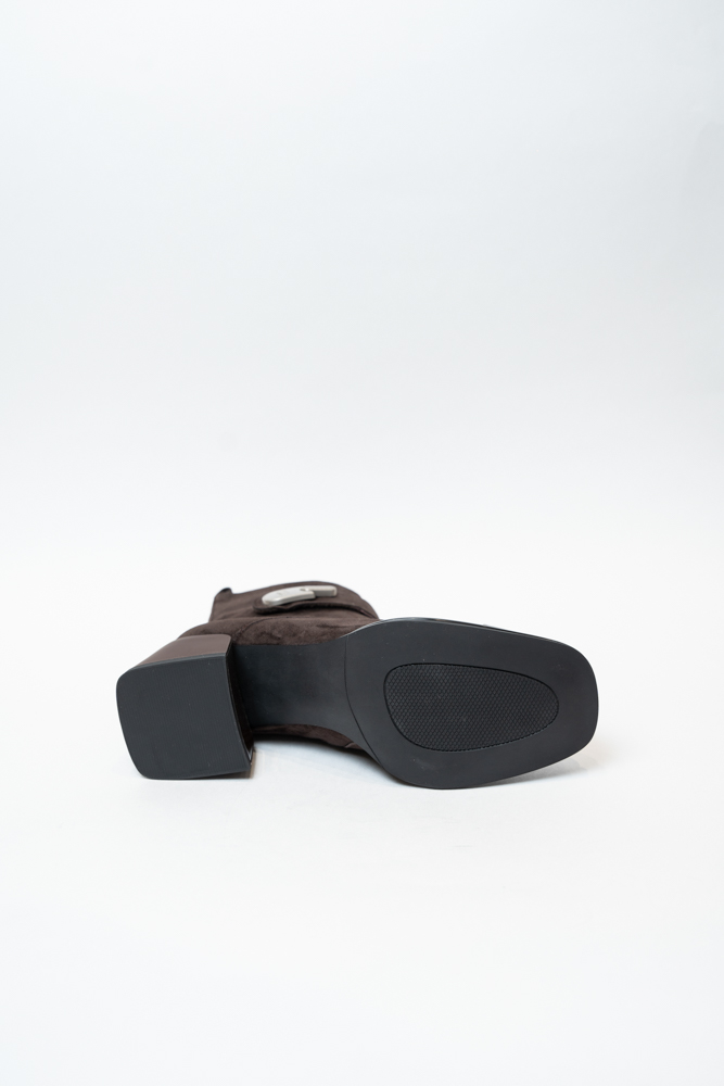 Ботинки женские, арт 4F5666-0806-C3007B, натуральная замша, цвет кор.